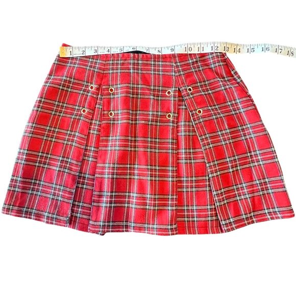Vintage | Lip Service | Red & Black Plaid |  Skirt |  Size P (XS) - Picture 3 of 8